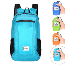 Load image into Gallery viewer, Lightweight, portable, fold-able backpack with waterproof folding bag.
