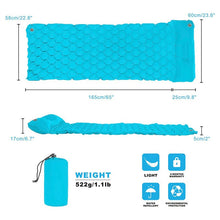 Load image into Gallery viewer, Inflatable Sleeping Pad Camping Mat With Pillow
