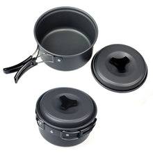 Load image into Gallery viewer, 8-piece Cooking Picnic Bowl Pot/Pan Set for outdoor hiking, camping, picnics.
