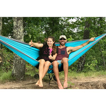 Load image into Gallery viewer, Portable Camping Hammock with Hammock Tree Straps for hiking, backpacking and all other outdoor activities.
