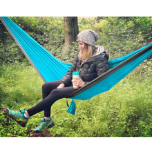 Load image into Gallery viewer, Portable Camping Hammock with Hammock Tree Straps for hiking, backpacking and all other outdoor activities.
