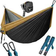 Load image into Gallery viewer, Portable Camping Hammock with Hammock Tree Straps for hiking, backpacking and all other outdoor activities.
