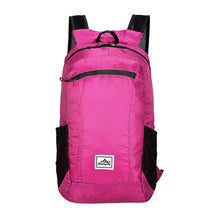 Load image into Gallery viewer, Lightweight, portable, fold-able backpack with waterproof folding bag.
