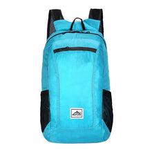 Load image into Gallery viewer, Lightweight, portable, fold-able backpack with waterproof folding bag.
