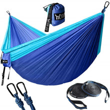 Load image into Gallery viewer, Portable Camping Hammock with Hammock Tree Straps for hiking, backpacking and all other outdoor activities.
