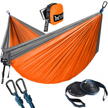 Load image into Gallery viewer, Portable Camping Hammock with Hammock Tree Straps for hiking, backpacking and all other outdoor activities.
